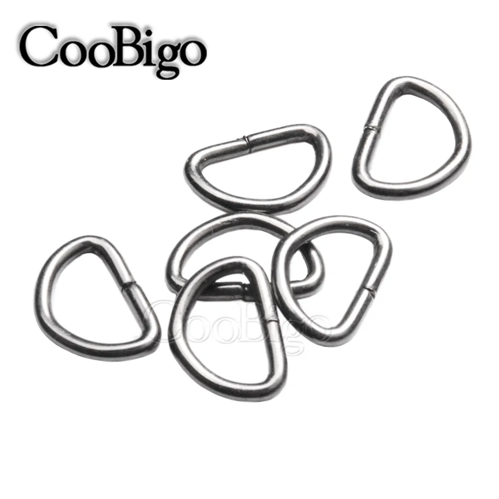 Metal D Rings Dee Buckle Adjustable Clasp Hardware for Shoes Key Chain Wallet Purse Bag Garment DIY Craft Accessories 10mm 20pcs | Дом и сад