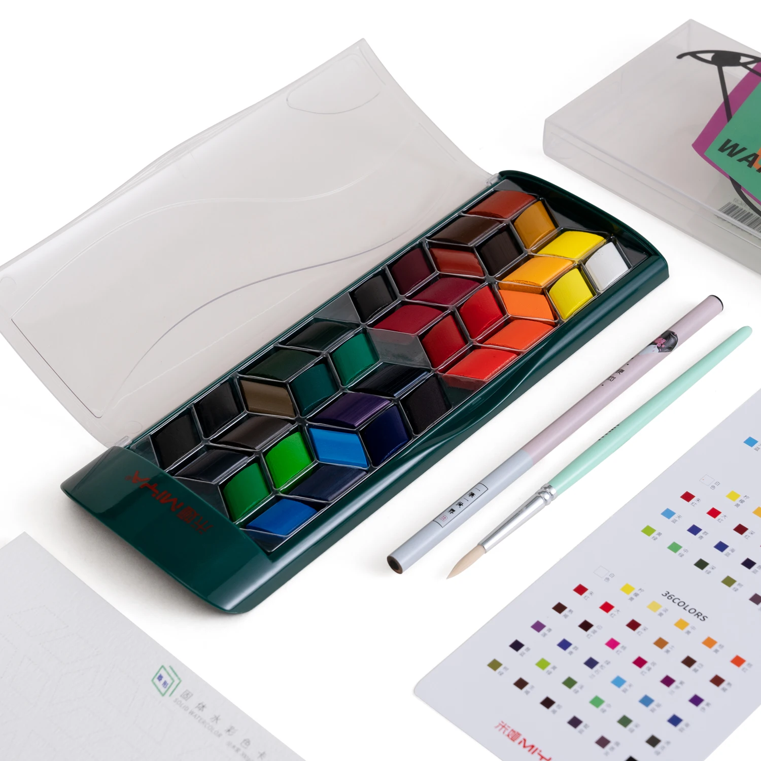 

HIMI Watercolor Paint Set, Premium Watercolour Paint Box with 36 Colors Pigment,Watercolor Paper Pad