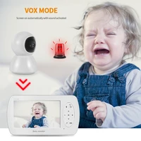 4 3 inch high two way voice resolution baby monitor ir pan tilt zoom vision wireless video baby sleeping monitor with remote cam