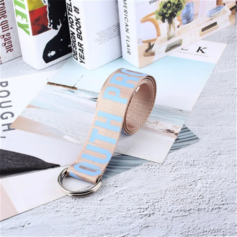 Нейлоновый Плетеный женский ремень модный студенческий холщовый с двойной