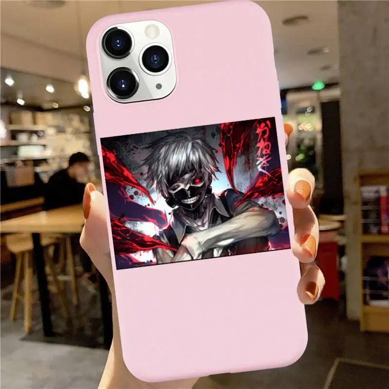 

Tokyo Ghoul Anime pattern Phone Case Candy Color for iPhone 6 7 8 11 12 s mini pro X XS XR MAX Plus
