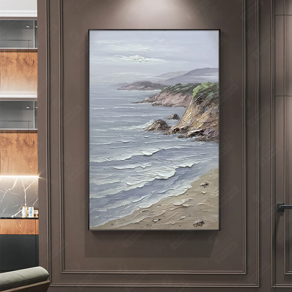 

Large Wall Art Abstract Landscape Oil Painting On Canvas Handmade Thick Textured Canvas Art Modern Living Room Decoration Mural