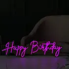 Светодиодный неоновый светильник на день рождения для бара, паба, клуба, дома, ресторана, настенный неоновый светильник