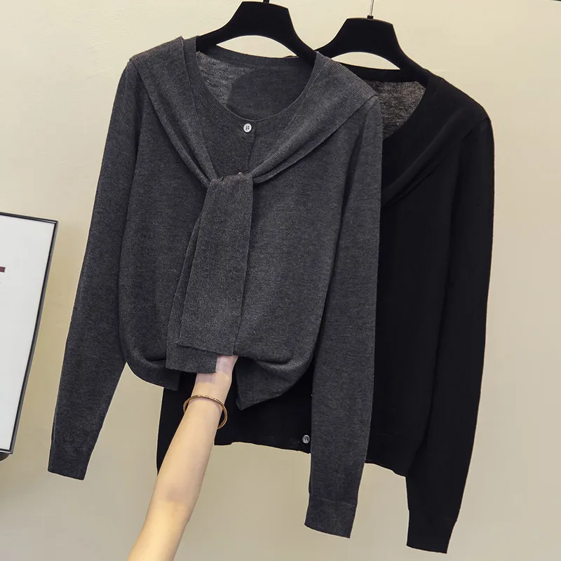 

Женский вязаный кардиган на пуговицах, кофта оверсайз в Корейском стиле, зима 2021