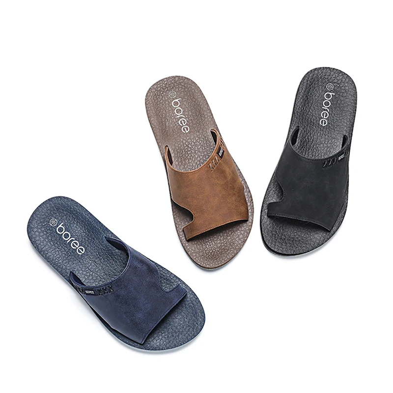 Повседневная мужская обувь Boree амортизирующие мягкие мужские шлепанцы