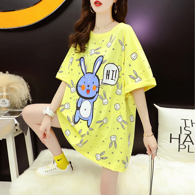 

Для мальчиков с надписями и героями мультфильмов, для женщин футболки модные свободные размера плюс с короткими рукавами Топ 2021 летняя удоб...