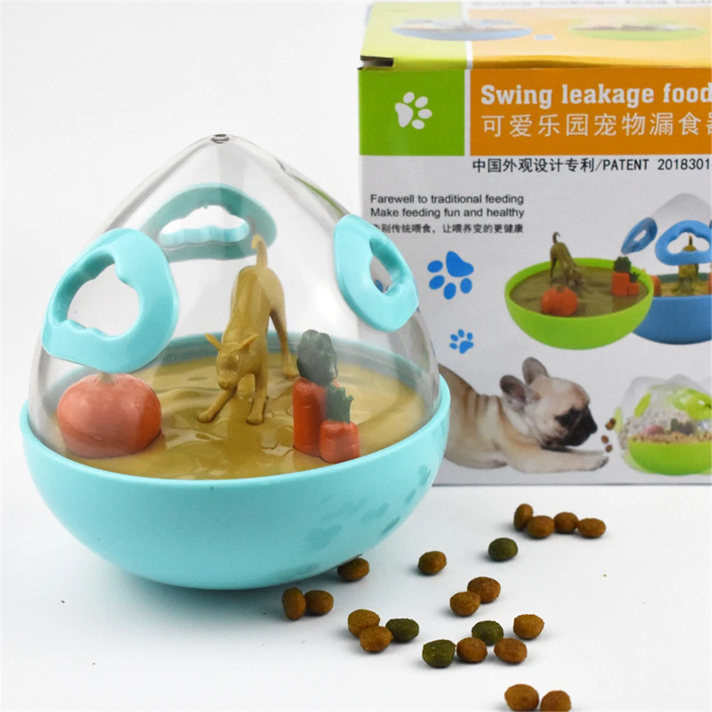 

Playing Dog Chew Ball Toys Interactive Tumbler Cat Puppy Slow Food Puzzle Eating Play Feeder Chew Bite Feeding Educational Bowl