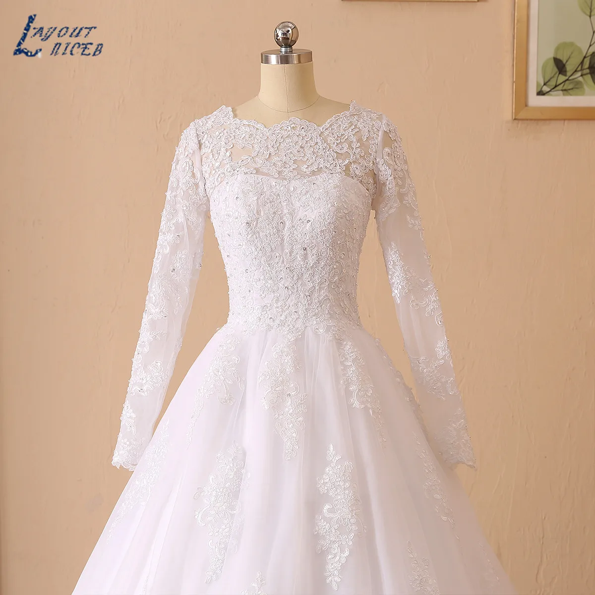 Одежда с длинным рукавом свадебное платье 2021 бальное Robe De Mariage Кружевная
