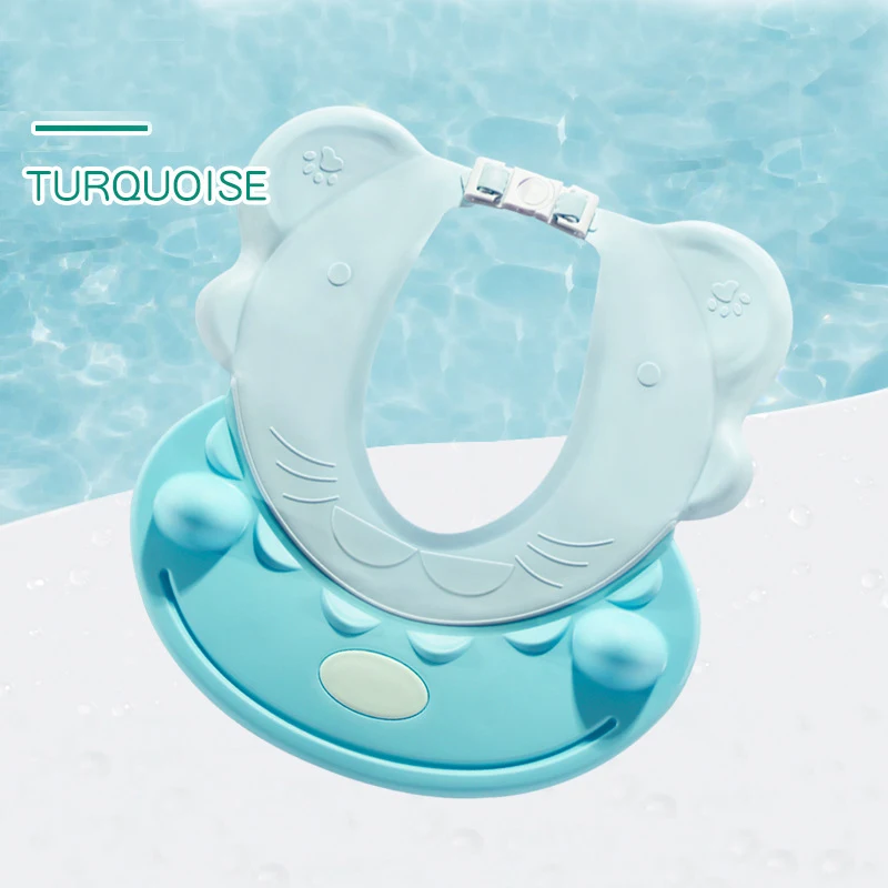

Kids Wash Hair Shield Direct Visor Caps Shampoo Bathing Shower Cap for Children Baby Care Sweet Lovely Hippos Style Baby Hats
