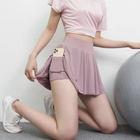 high waist sports short skirt womens summer anti empty 2021 new loose fitting yoga thin wide leg casual skirt pants