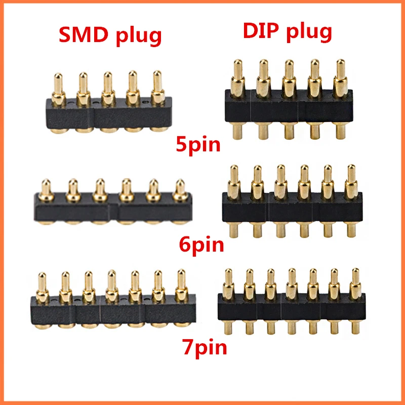 Штырьковый разъем pogo 2.0ph пружинный контакт для аккумулятора pogopin SMD DIP игла PCB 1*5P
