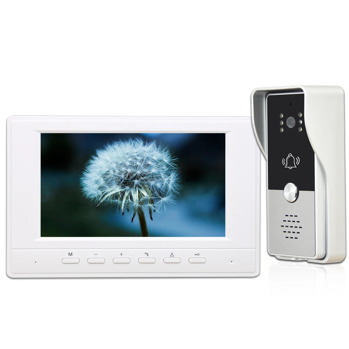 7 inch Monitor VideoDoorbell System Video Intercom Door Phone Kit for Home Villa Office  with 700TVL IR Night VisionCamera