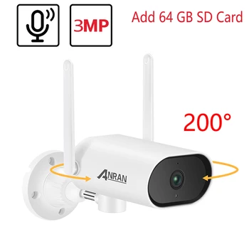 3MP PTZ WIFI Security Protection Camera Add 64GB Sim Card Outdoor Surveillance IP Camera with Wifi 3x Software Zoom