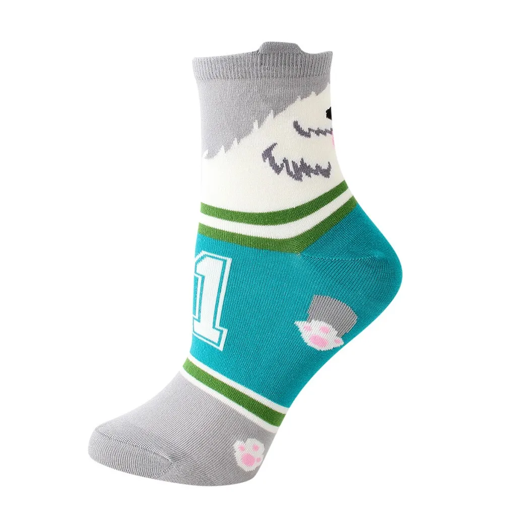 Носки женские хлопковые зимние с принтом собаки 5 пар|Чулки| |