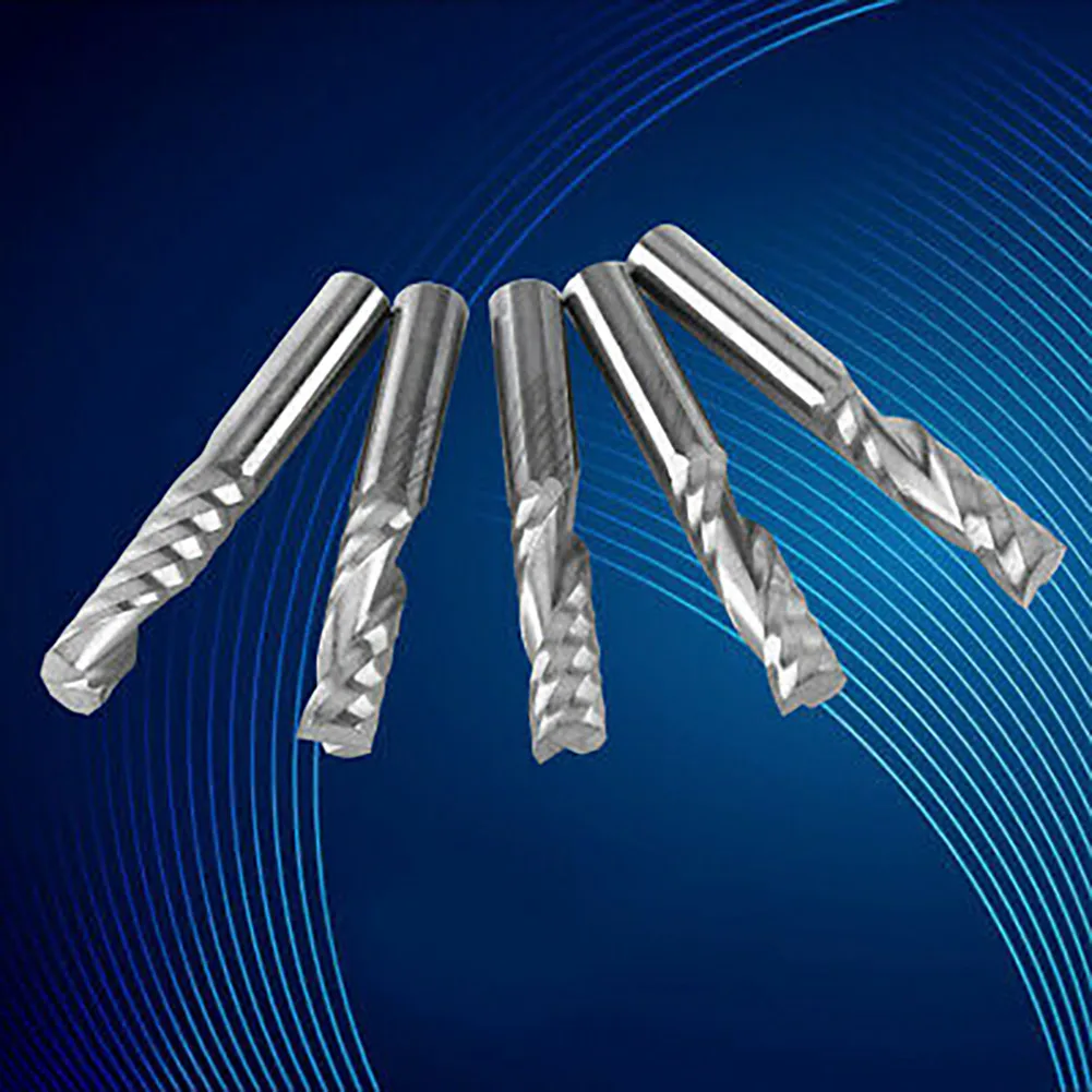 

5pcs 6mm X32mm Shank Carbide Alloy End Mill Single Flute Spiral CNC Router Bit Carbide Milling Tool CNC Router Wood End Mill Cut