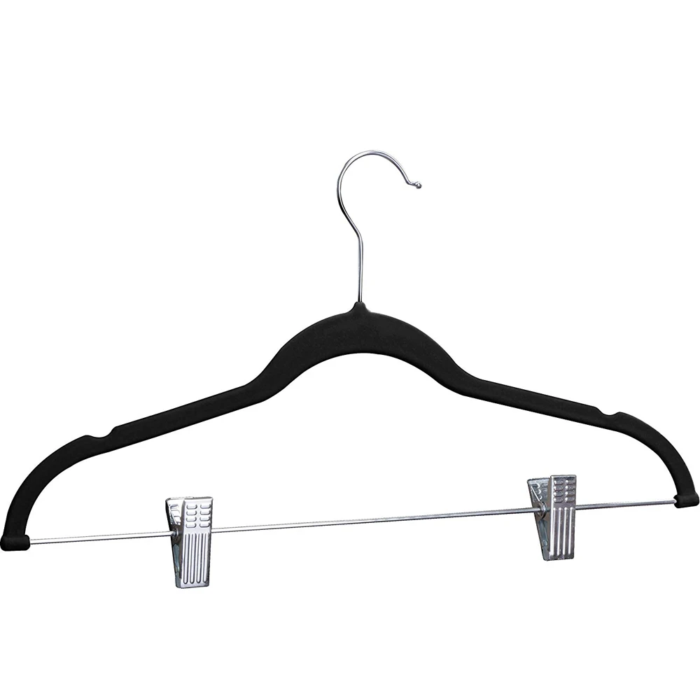 Бархатная юбка Вешалки с зажимами 12 упаковок Нескользящие Бархатные Одежда