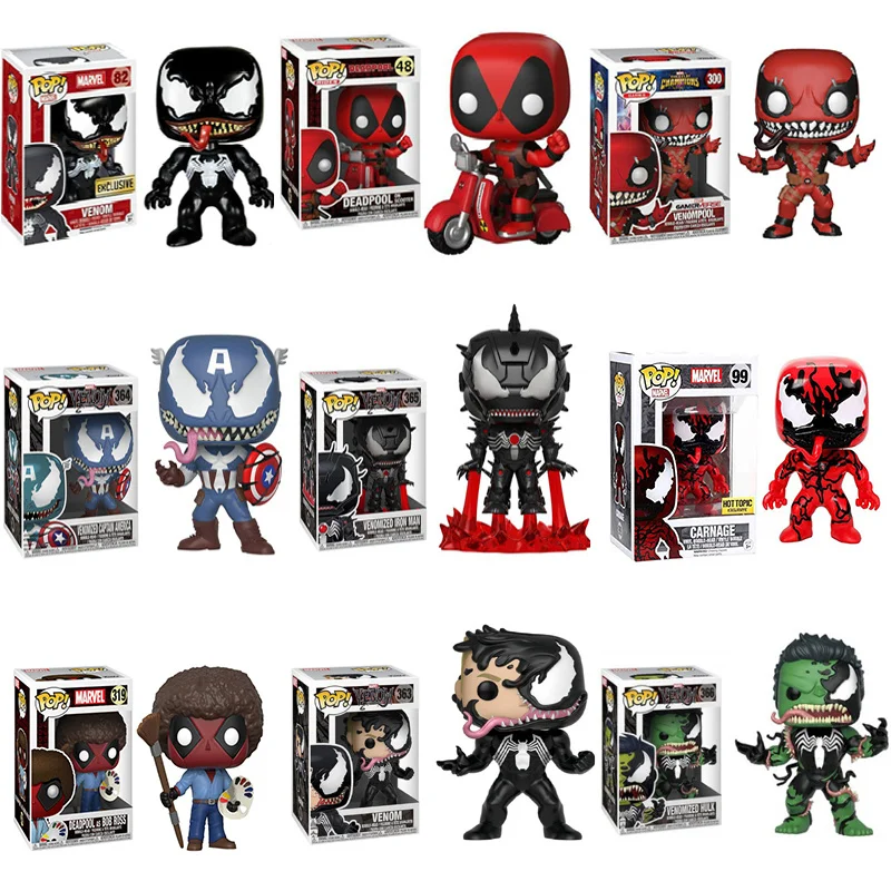 Funko pop Marvel Venom Капитан Америка Халк Железный человек Черная пантера для детей день
