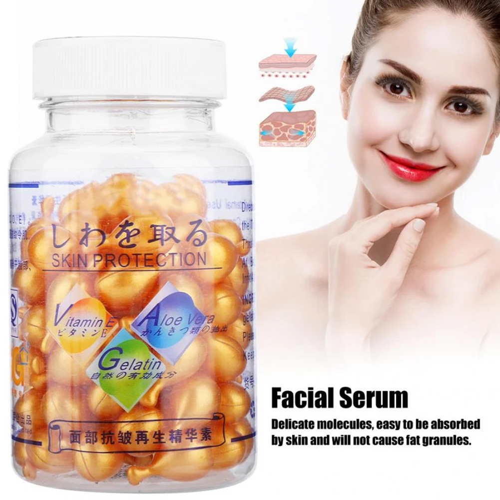 90 шт/бутылка витамин е эссенция капсулы Сыворотка для удаления прыщей