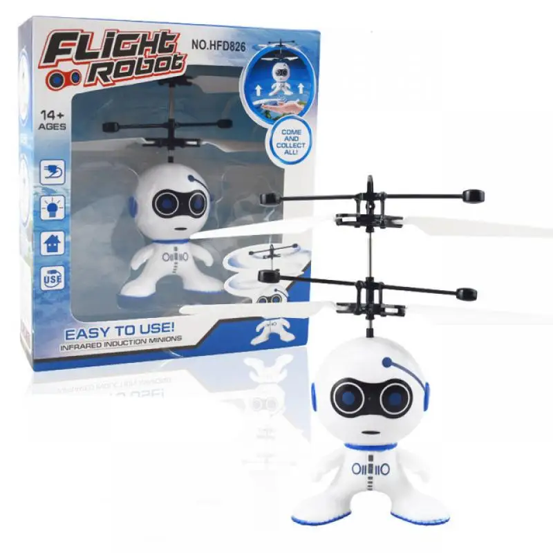 Мини Дрон Ручной Индукционный летающий шар Квадрокоптер выражение лица игрушка