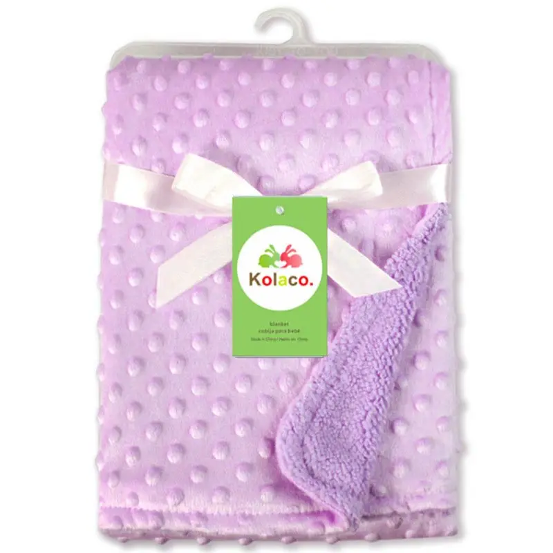

Newborn Baby Solid Blanket & Swaddling Thermal Soft Blanket Bedding Quilt for Going Out Air Conditioning Blanket Stroller 03KD