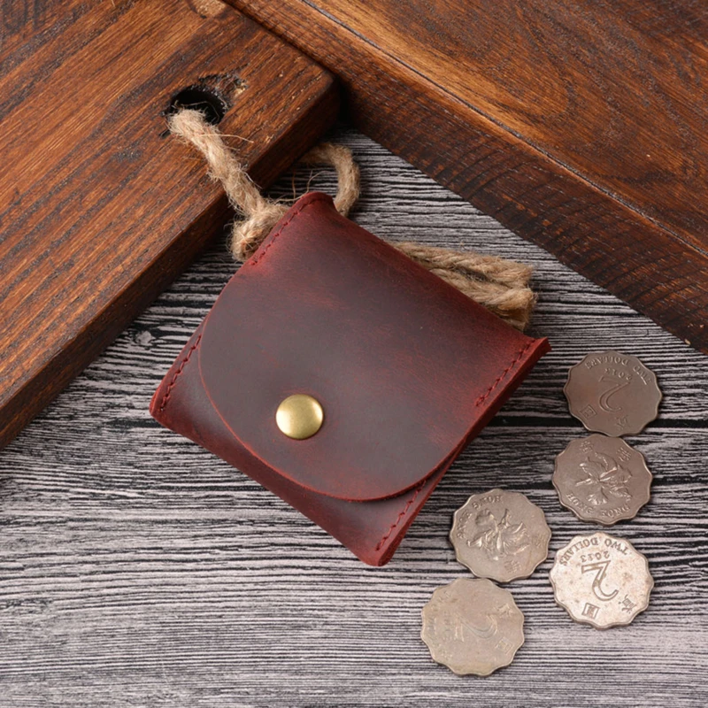 Vintage Design Good Qualtiy Cow Leather Coin Purse Mini Small Wallet Female Real Individuation Men Women Bag | Багаж и сумки