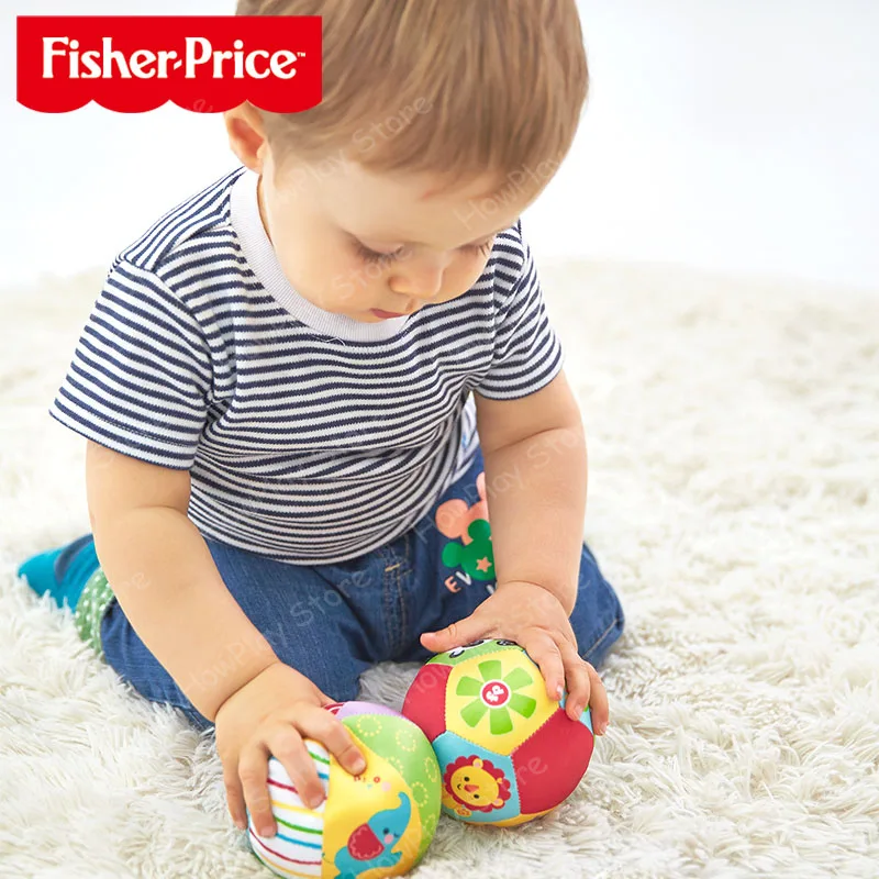 Fisher-Price детские игрушечные мячи когнитивные Детские для рук погремушки детский