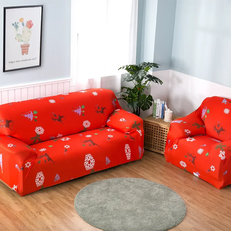 Merry Christmas чехлы для диванов гостиной эластичный чехол дивана L форма кресло стрейч