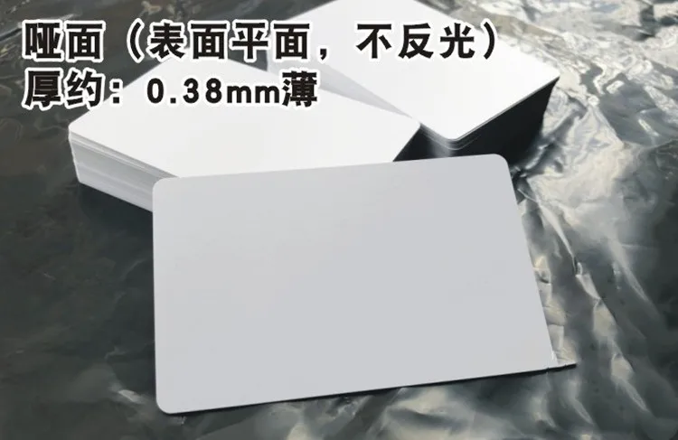 

200 Pcs/lot Pvc White Blank Business Card Matte Plastic Waterproof Without Printing for handwriting Double sided Message cards
