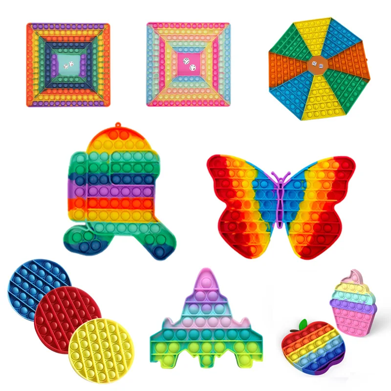 Juguetes sensoriales de burbujas para aliviar el estr&eacute;s, juguetes de silicona para aliviar la presi&oacute;n, Stres kabartma stres oyuncaklarri, env&iacute;o directo-5