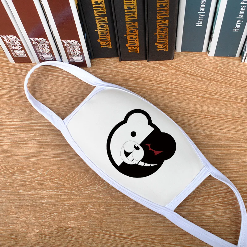 D Аниме атака на Титанов Косплей Маска Токийский вурдалак Kaneki Ken Danganronpa Monokuma Уличный спорт Половина лица пылезащитные маски, реквизит - Цвет: D