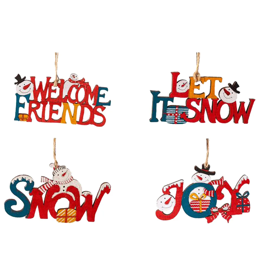 

4Pcs Party Door Hanging Adornments Christmas Tree Hanging Pendants for Home