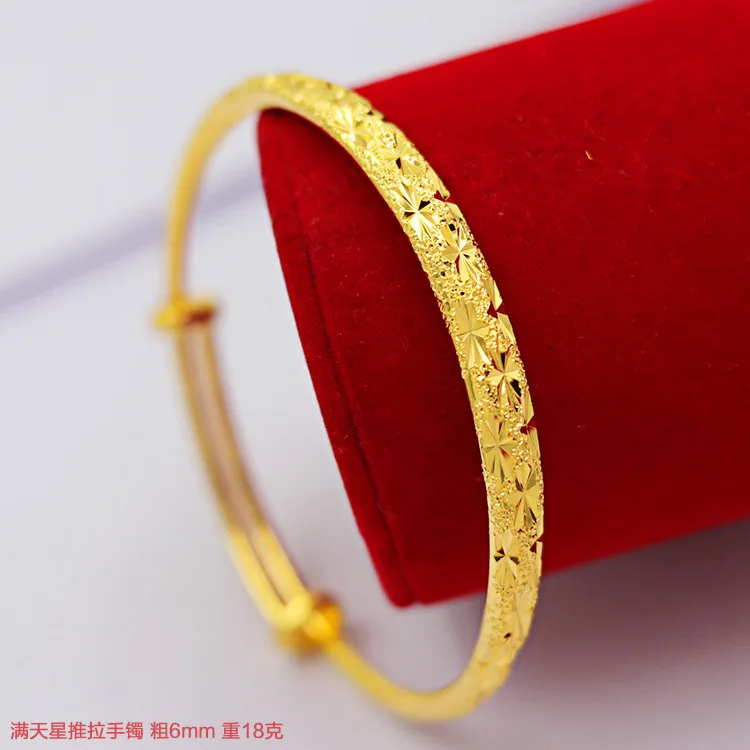 

Fashion 14k Gold Bracelet for Women's Bride Wedding Engagement Jewelry Women Bracelet Yellow Gold Bangles Jewelry Birthday Gifts