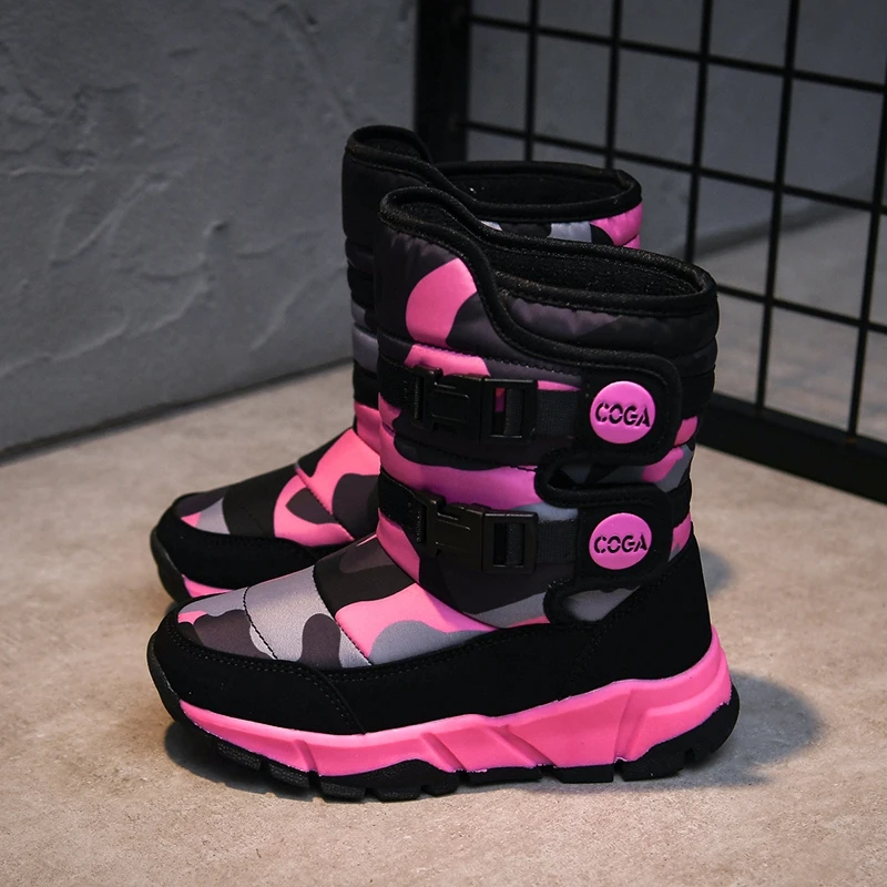 Модные зимние ботинки Детские водонепроницаемые теплые с низкой