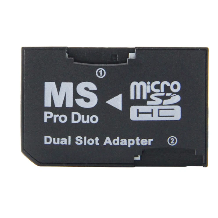 Двойной 2 слота MicroSD SDHC TF для карты памяти MS Pro Duo адаптер для psp 64 Мб до 8 Гб TF карта+ карта памяти конвертер белый