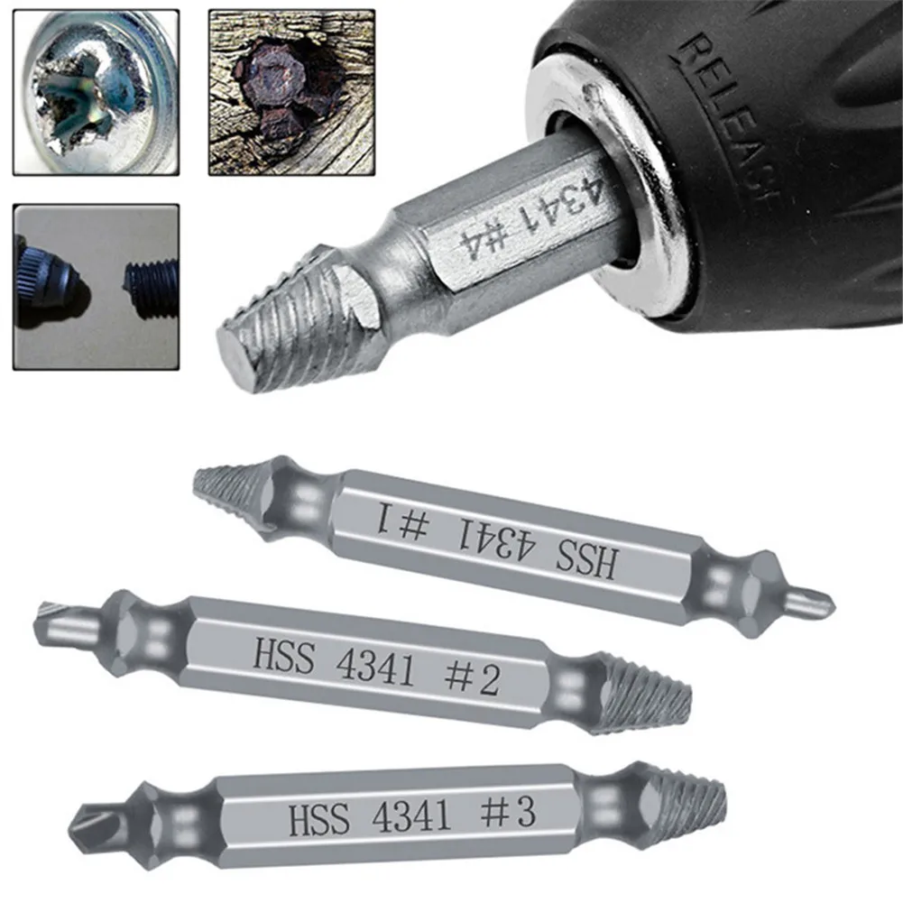 

6pcs Damaged Screw Extractor Speed Out Drill Bits Tool Set Broken Bolt Remover