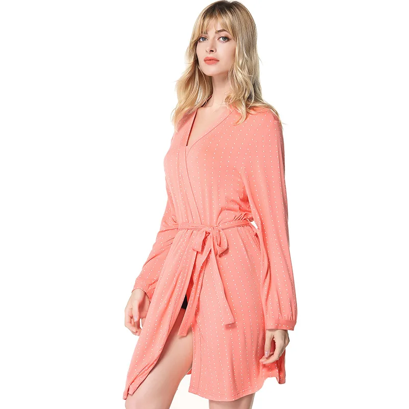 Принт в горошек кимоно широкая одежда Повседневное из модифицированного