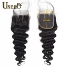 Волосы Ueed, перуанские, свободные, глубокие волнистые волосы без застежкисредней части, человеческие волосы на шнуровке 10-20 дюймов, волосы без повреждений, плотность 120%, швейцарское кружево