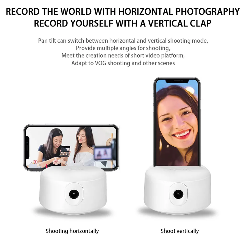 

Selfie Stick Portable 360Rotation Auto Face & Object Tracking Smart Shooting Phone Mount Vlog Shooting Smartphone Mount Holder
