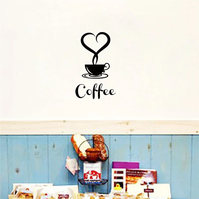 

SIZE 20*12 cm BLACK COFFEE CUP VINYL KITCHEN TILE STICKERS