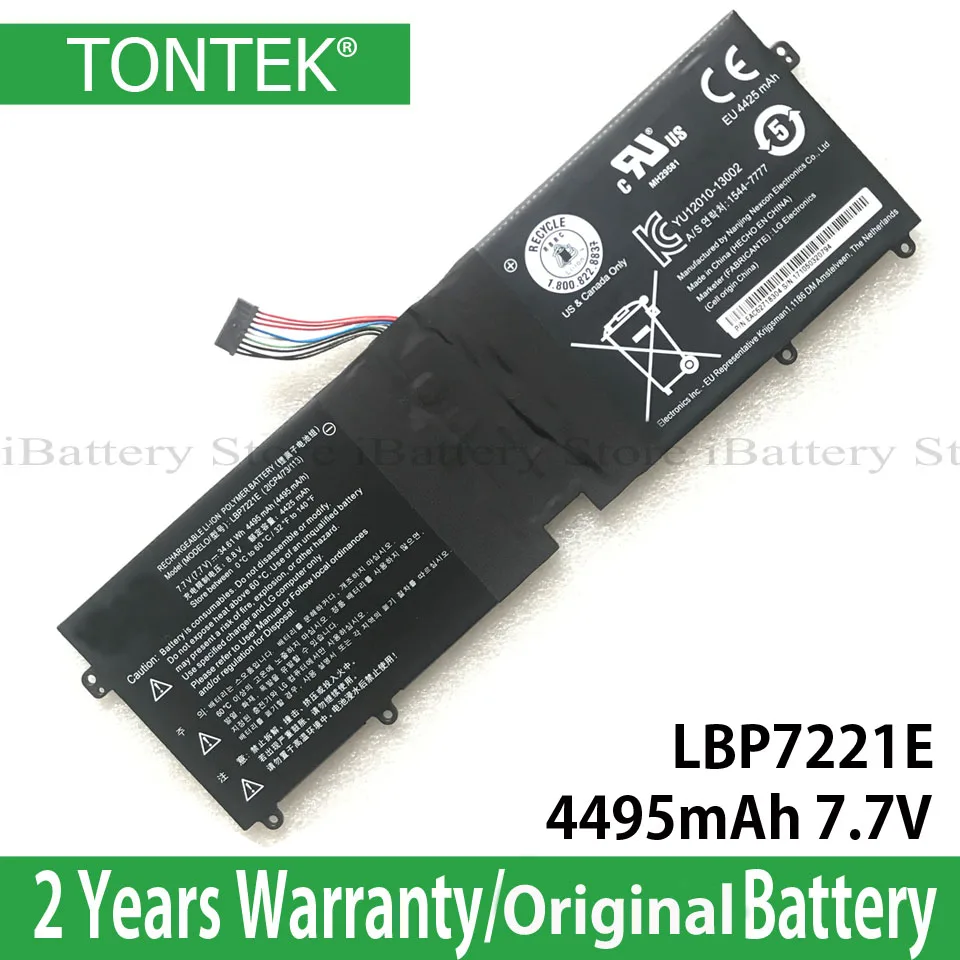 Оригинальный аккумулятор LBP7221E для LG Gram 13Z940 13ZD960 15ZD950 13ZD940 GX58K 14Z950 A EAC62718301 LBG122VH