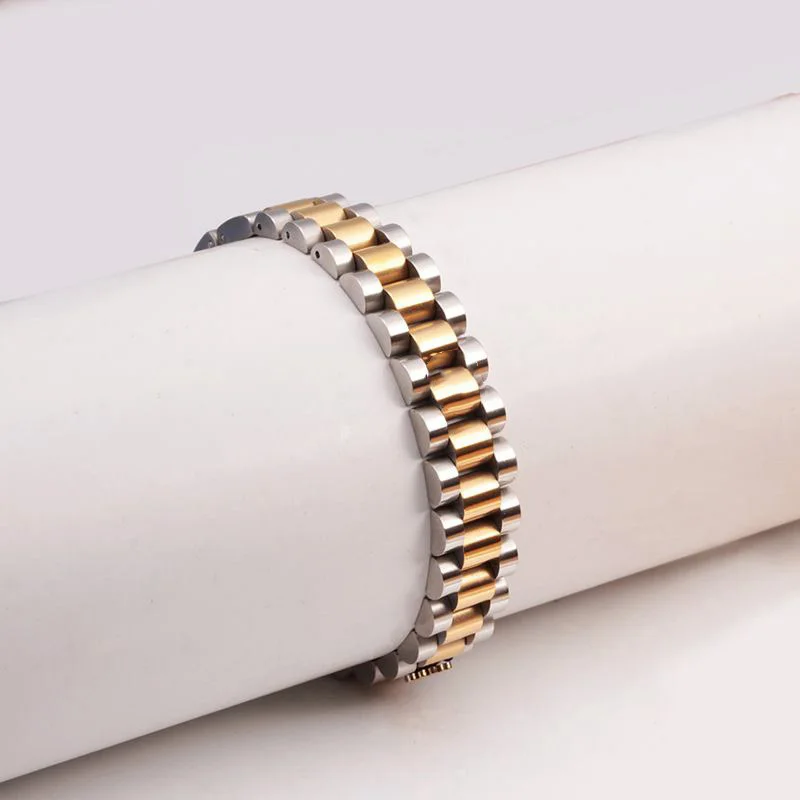 

New Brand Crown Charm Link Bracelets For Men Women Stainless Steel Jewelry Luxury Soft Wedding Party Wristband Bangles Gift