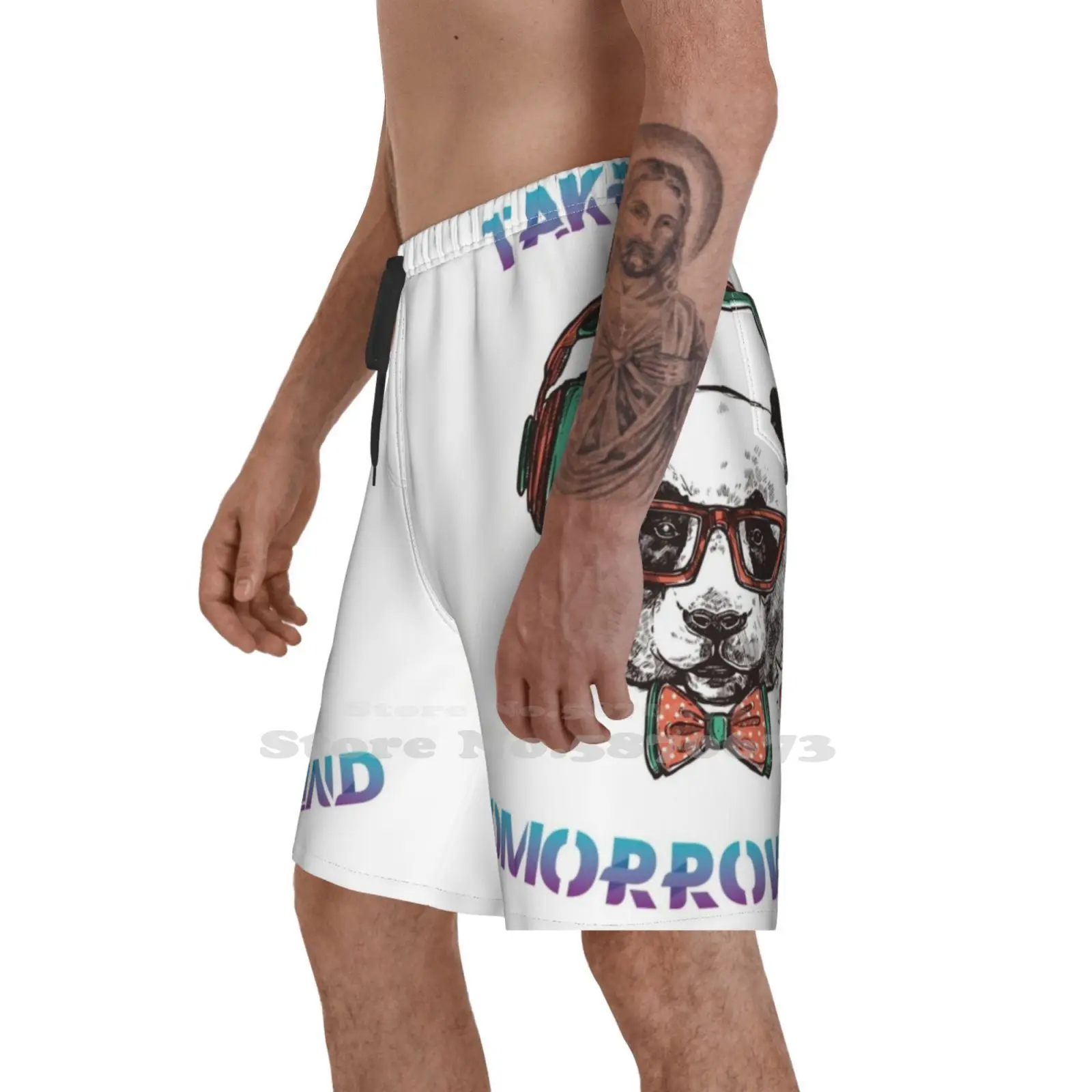 

- Panda Loose Thin Beach Sports Shorts Festival Edm Music