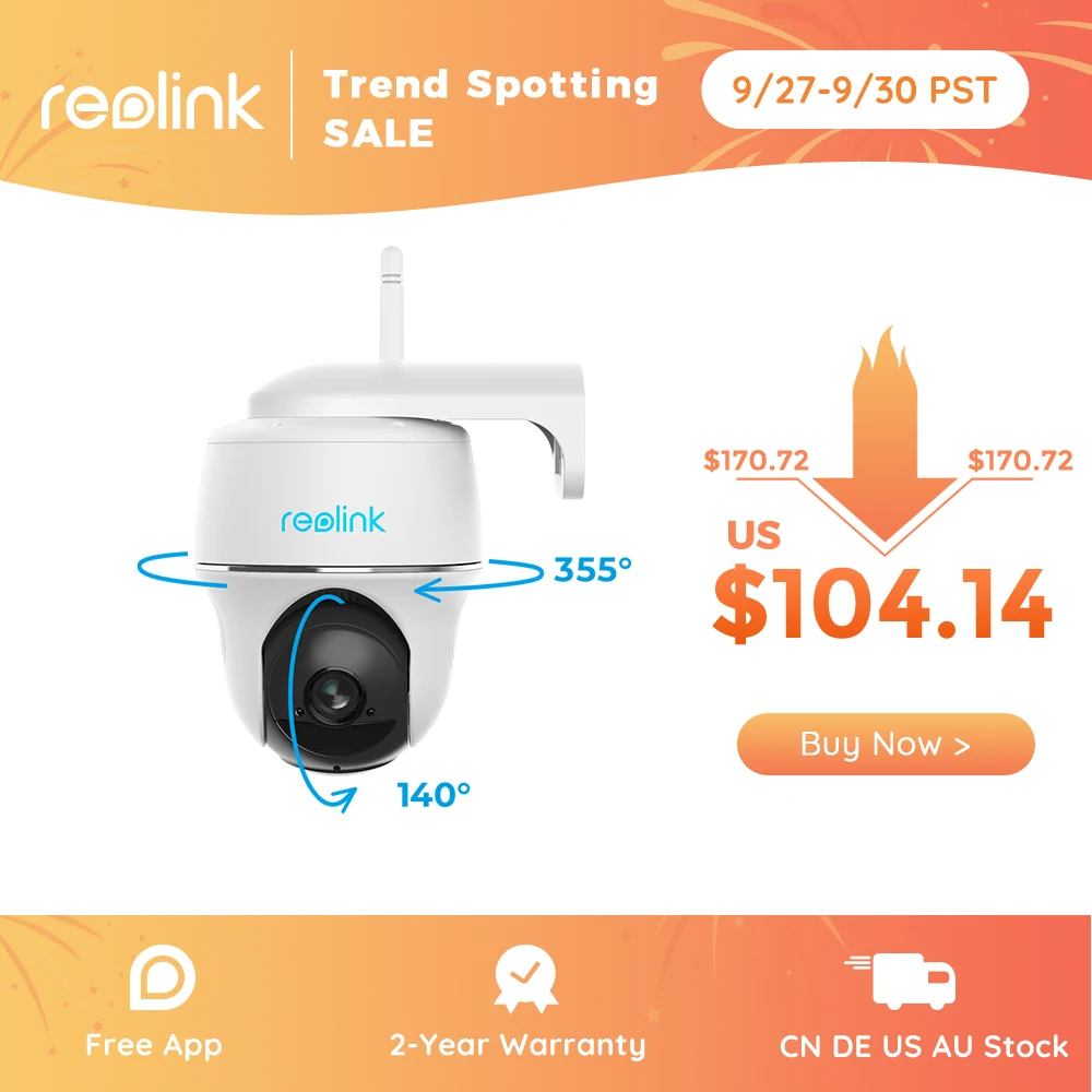 Уличная аккумуляторная камера Reolink Argus PT 1080p Full HD поддержка Wi-Fi с функцией поворота