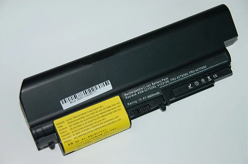 JIGU Высококачественный аккумулятор для ноутбука для IBM/lenovo ThinkPad T61 T61p R61 R61i T61u R400 T400 черный