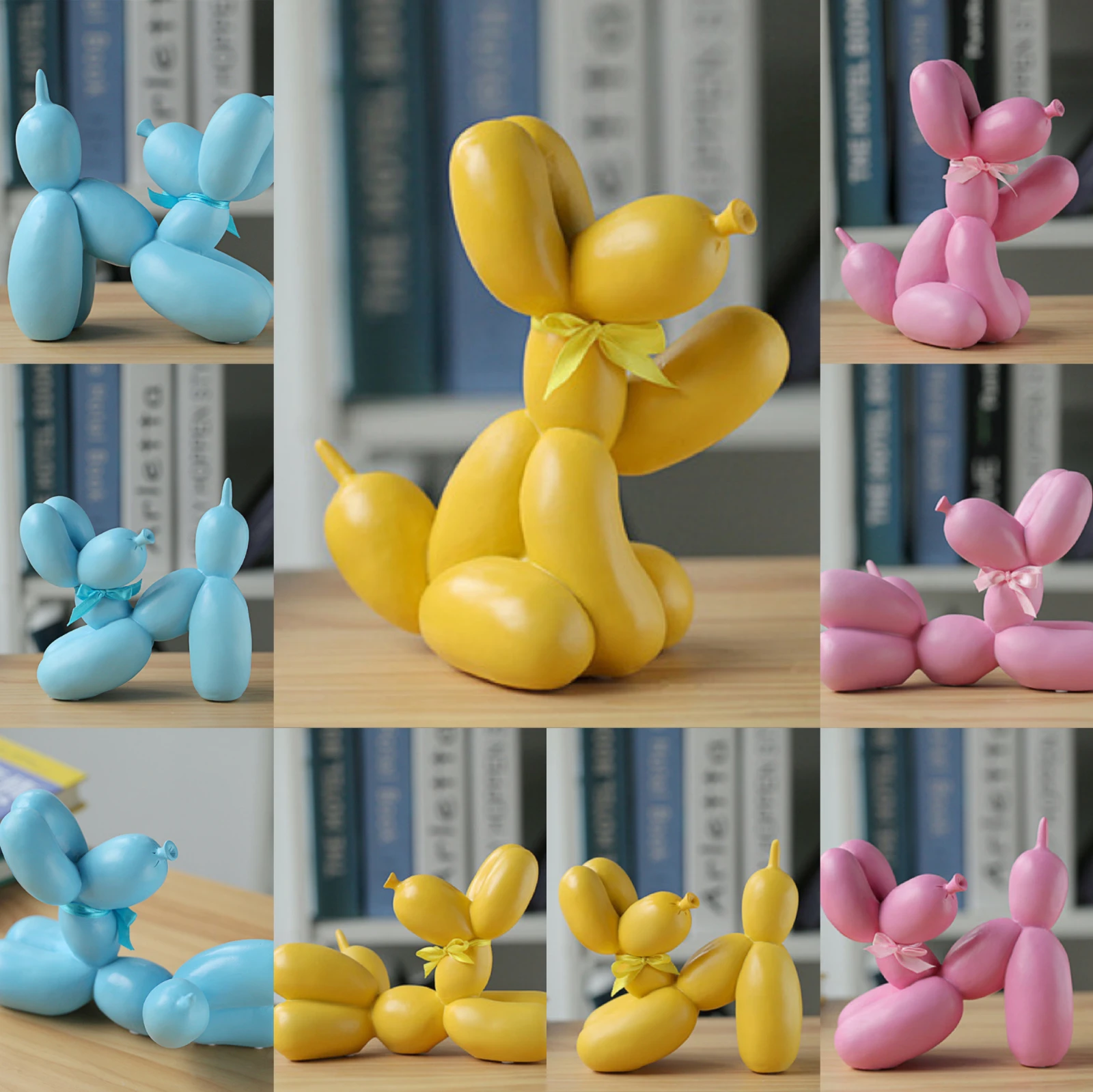 

Nordic Abstract Art Balloon Dog Band Character Art Puppy Sculpture Model European Ins Creative Home Living Room Decoration
