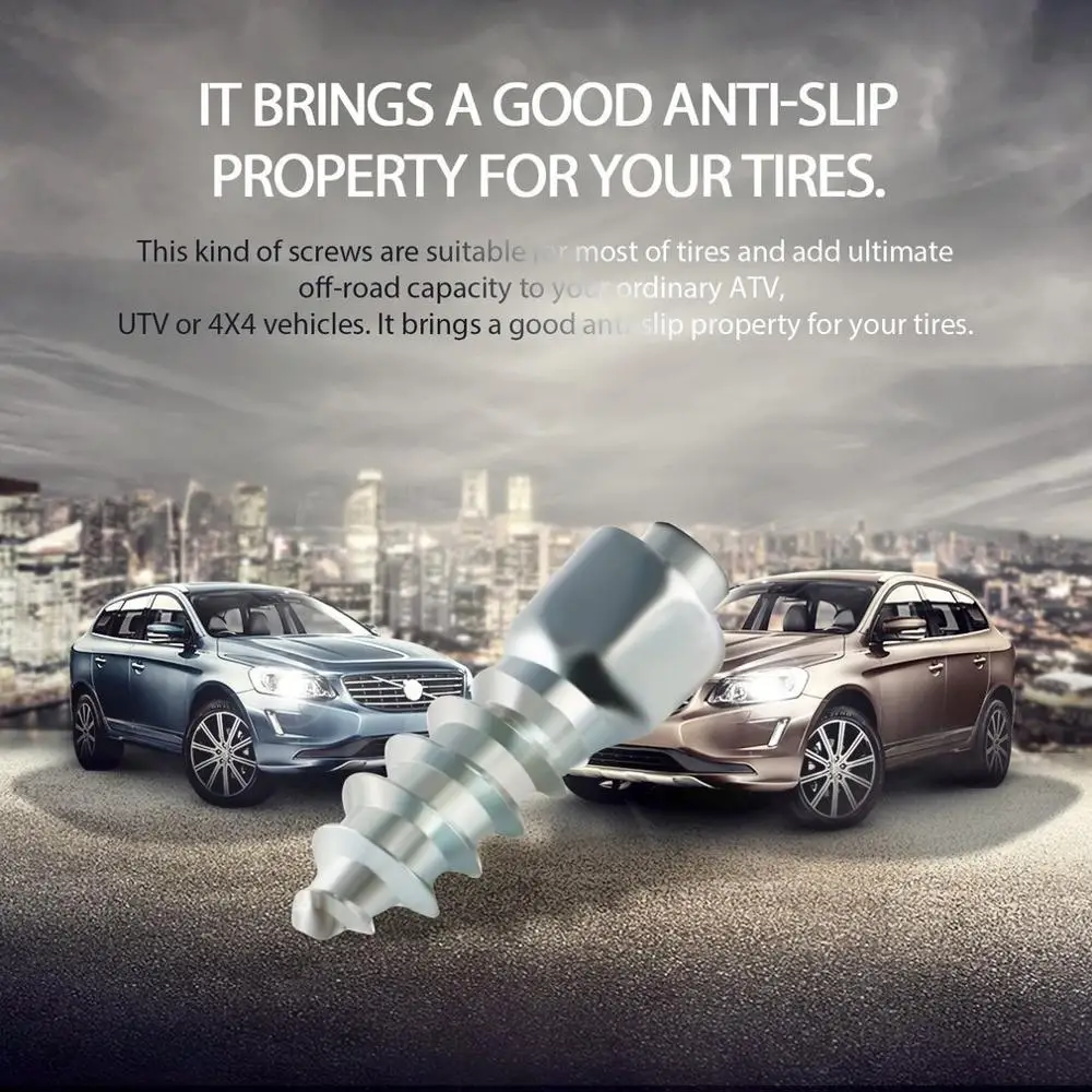 100 шт. Нескользящие гвозди из вольфрамовой стали прочные болты для шин премиум