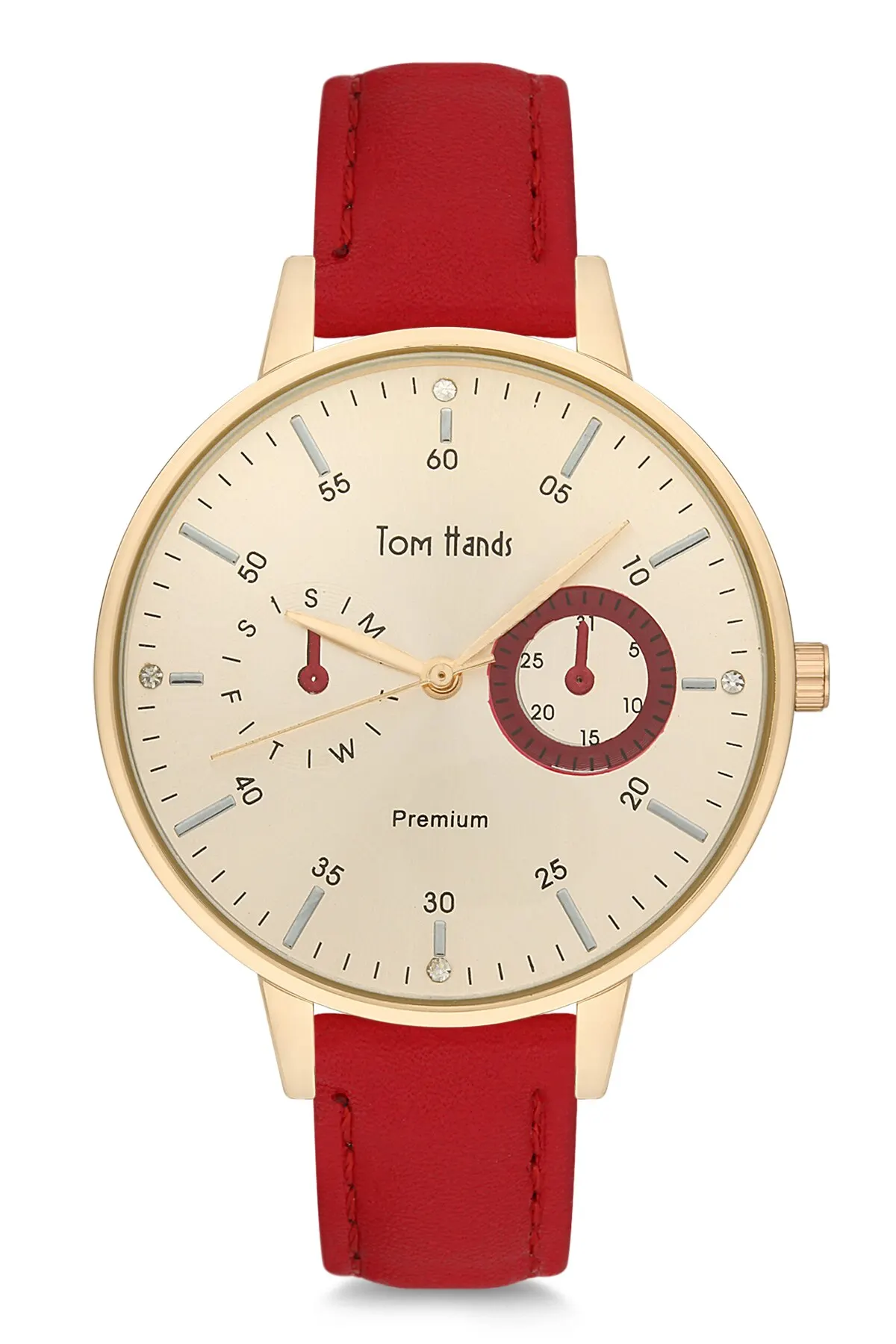 

2020 top Brand Luxury Fashion Women 'S Red Leather Quartz Wrist watch APL98B1087M71 Tom & Hands
