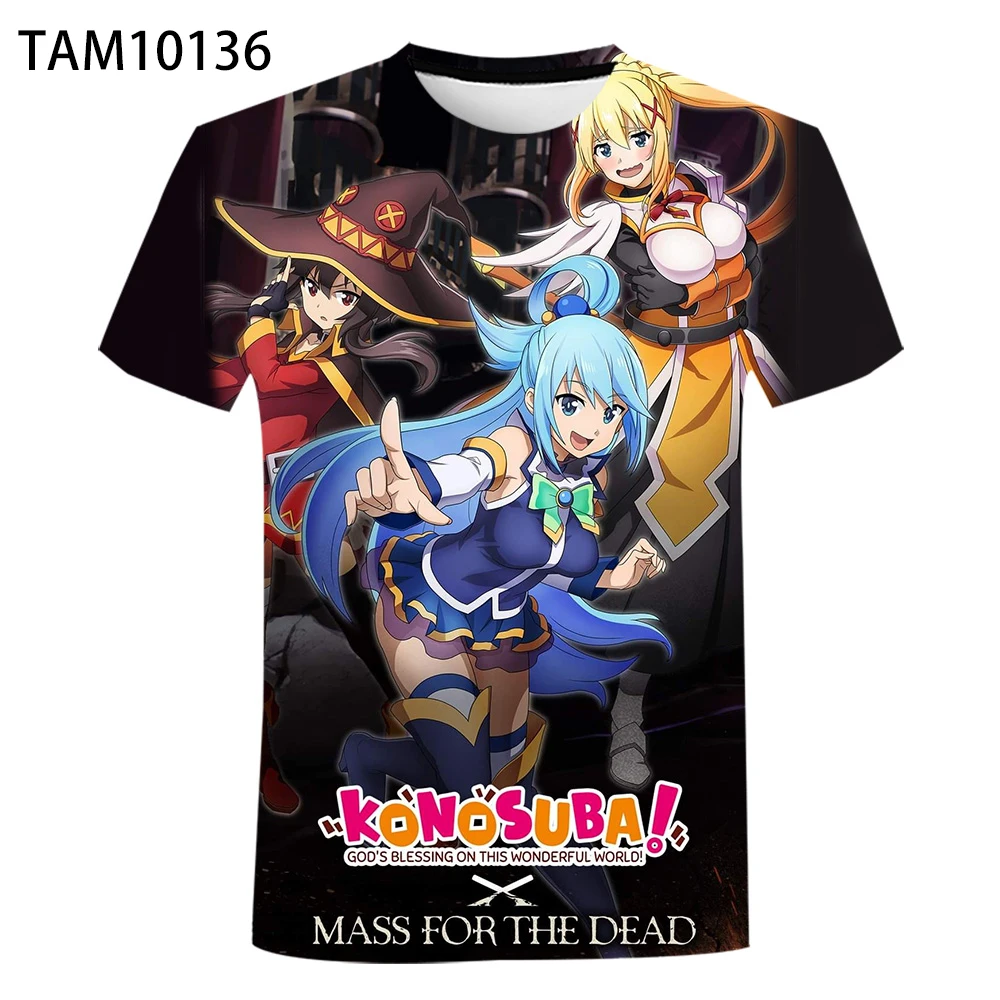 Новый стиль в Европе и Америке Konosuba мужские женские 3D цифровые печатные футболки