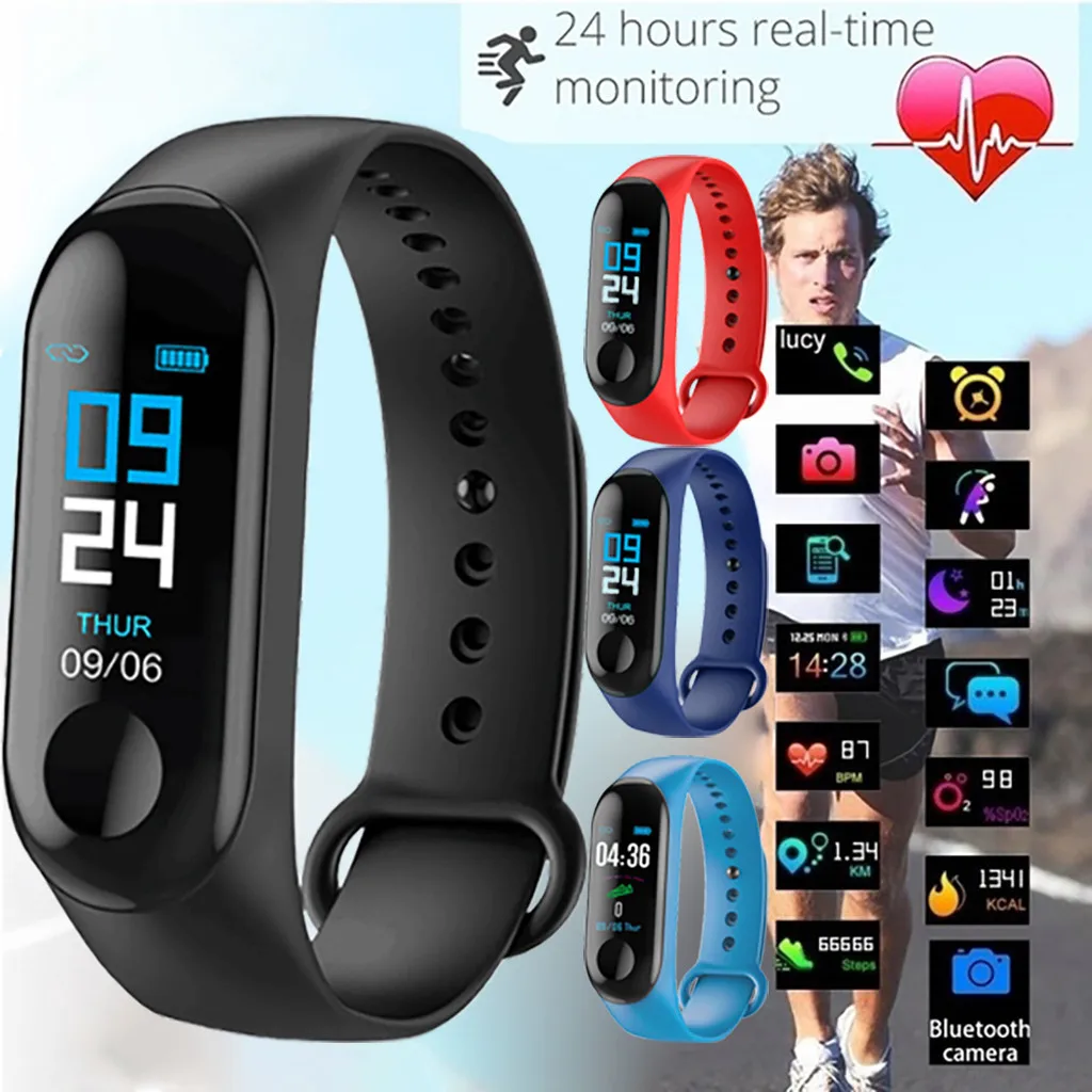 Смарт браслет фитнес трекер часы для здоровья пульсометр подъемное запястье