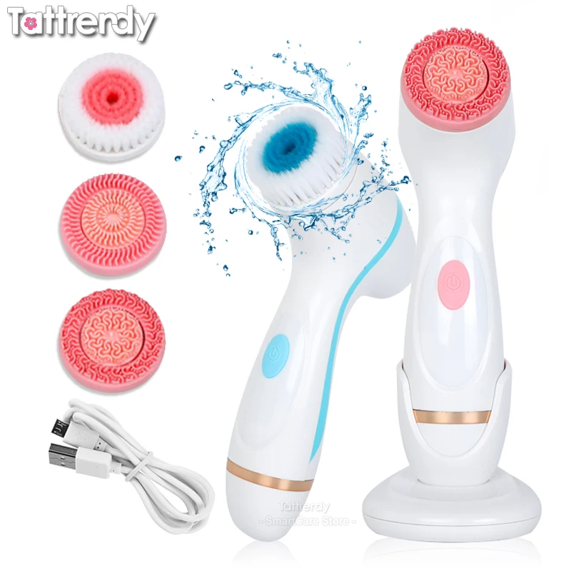 Электрическое устройство для очистки лица 3 головки ультразвуковое очищения